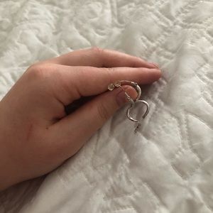 Sterling silver twist dangle earrings